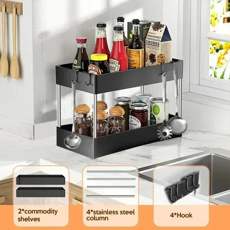 Double-layer storage rack