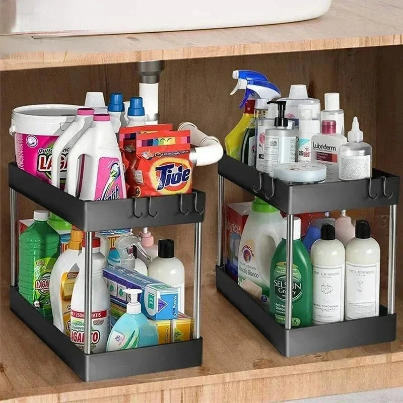 Double-layer storage rack