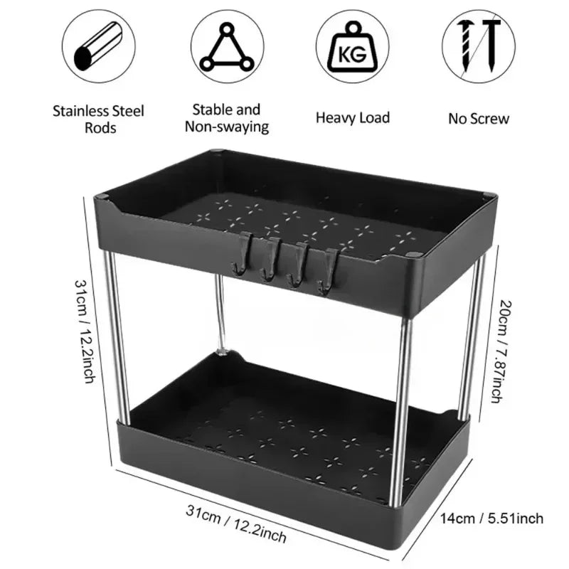 Double-layer storage rack